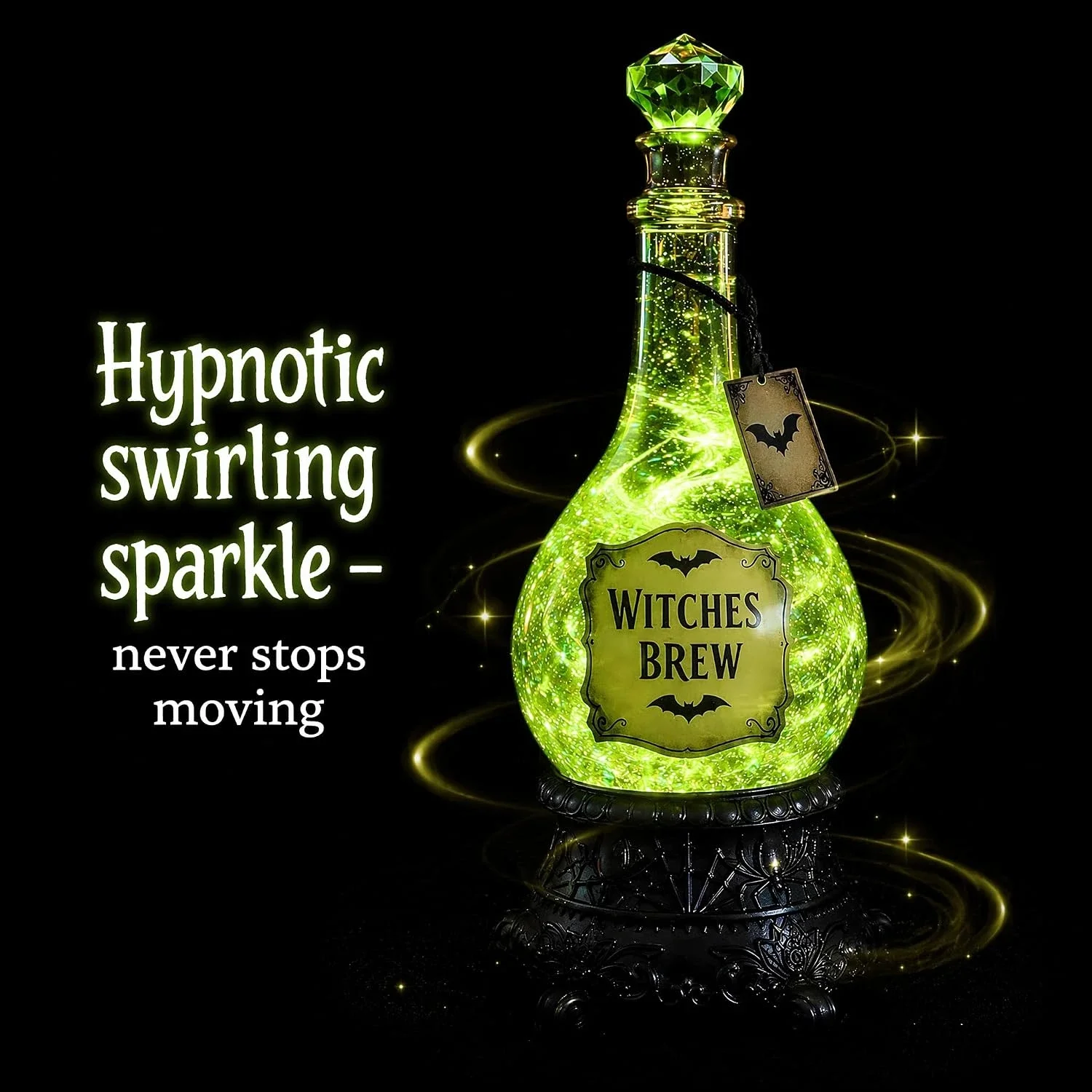Up Lighting Decor - Bouteille de potion de sorcière illuminée,