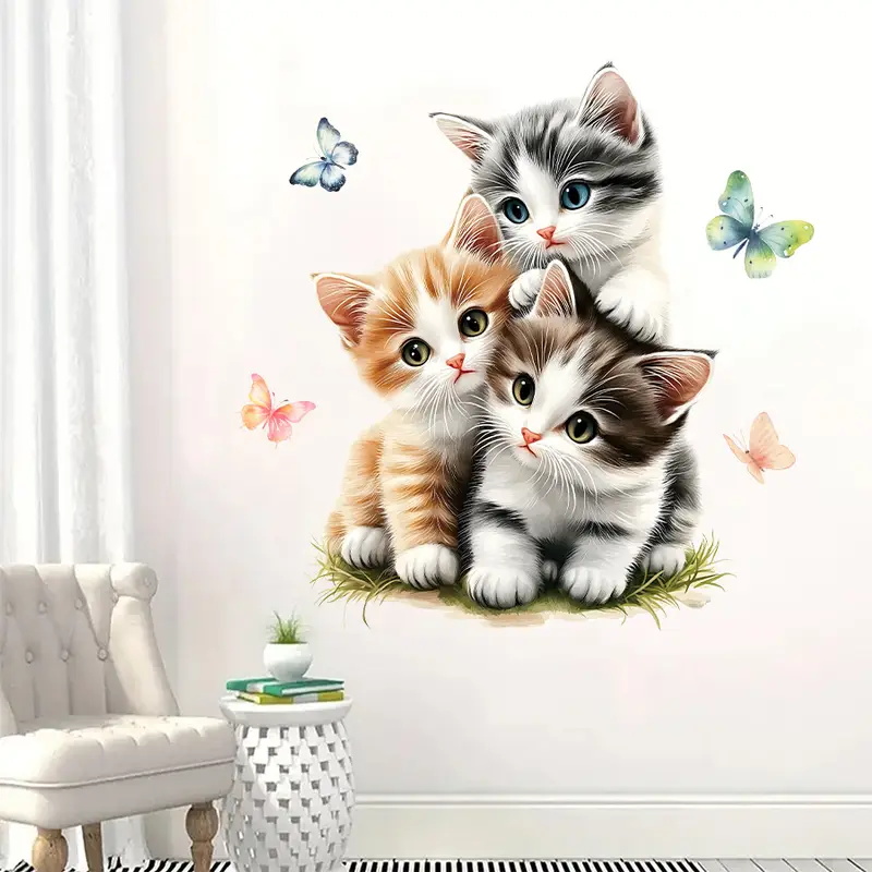 Autocollants trois chats avec  - Lighting Mcqueen Bedroom Decor avis et prix