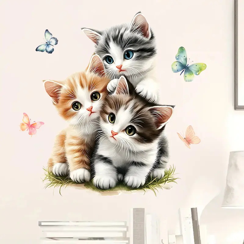 Autocollants trois chats avec  - Lighting Mcqueen Bedroom Decor avis et prix